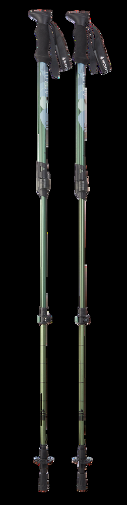 Woods ADAPT Collapsible Push-Button Adjustable Aluminum Trekking Poles for Walking and Hiking