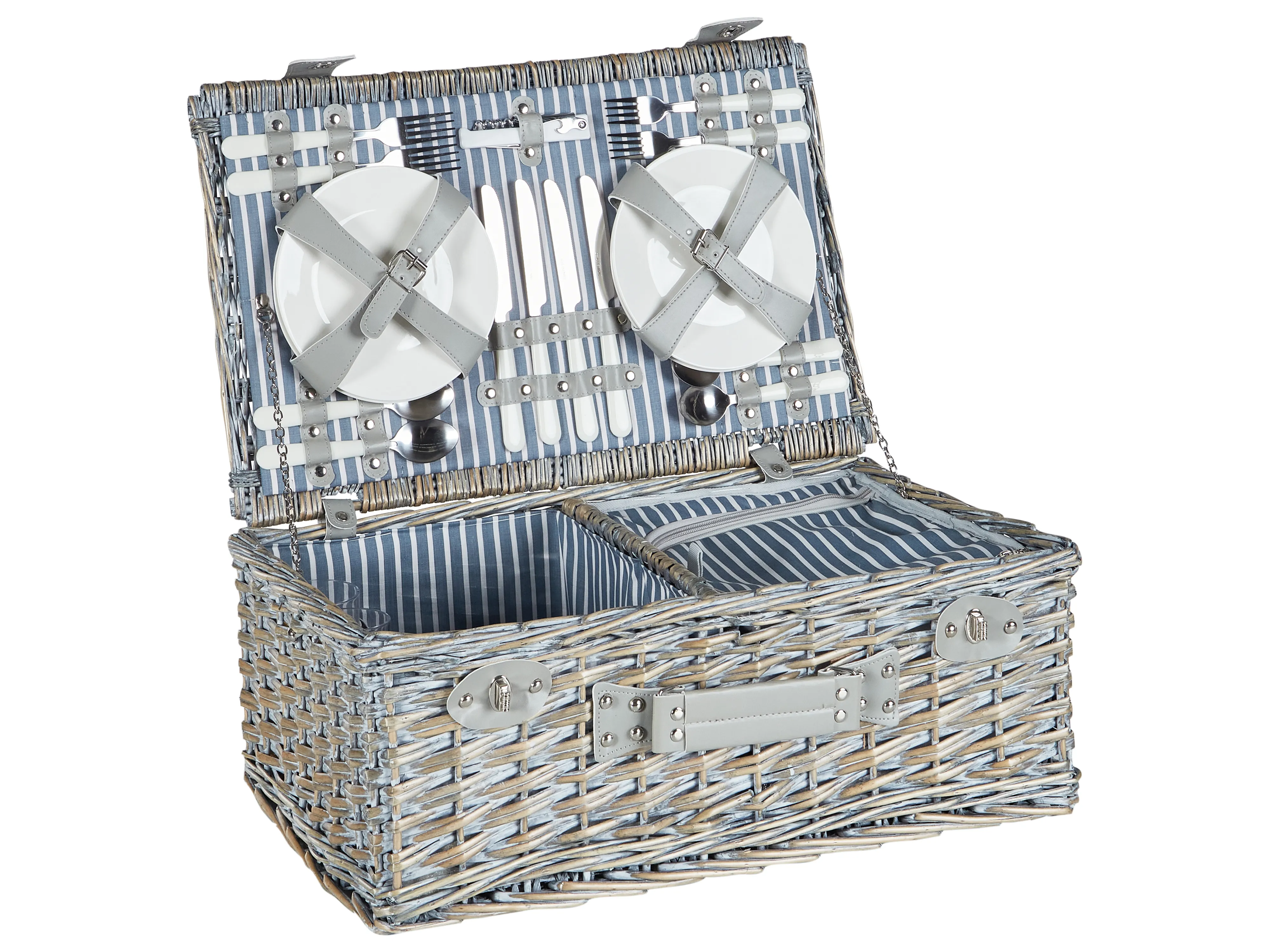 Picnic Basket FIGUE Wicker Grey