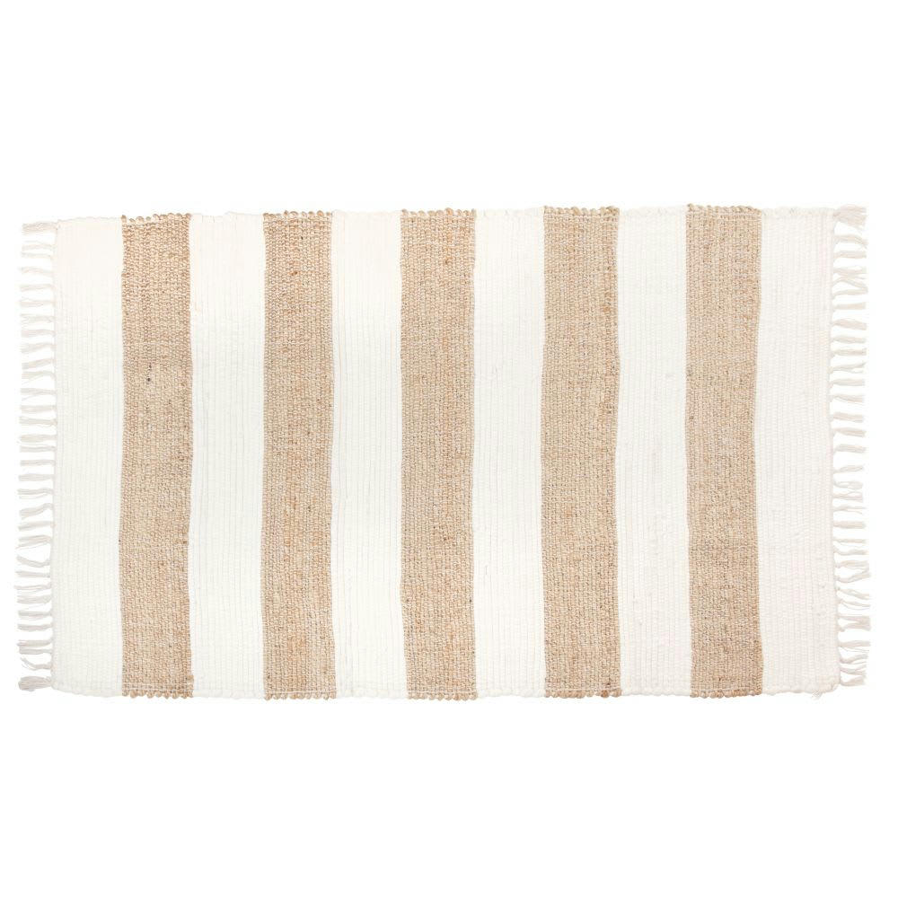 GONDO - Tapis blanc et beige 90x150