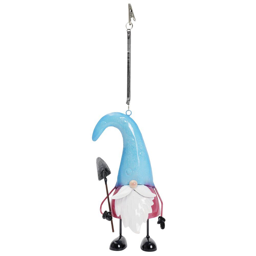 Décoration de jardin à poser en métal forme gnome H22cm (3 modèles)