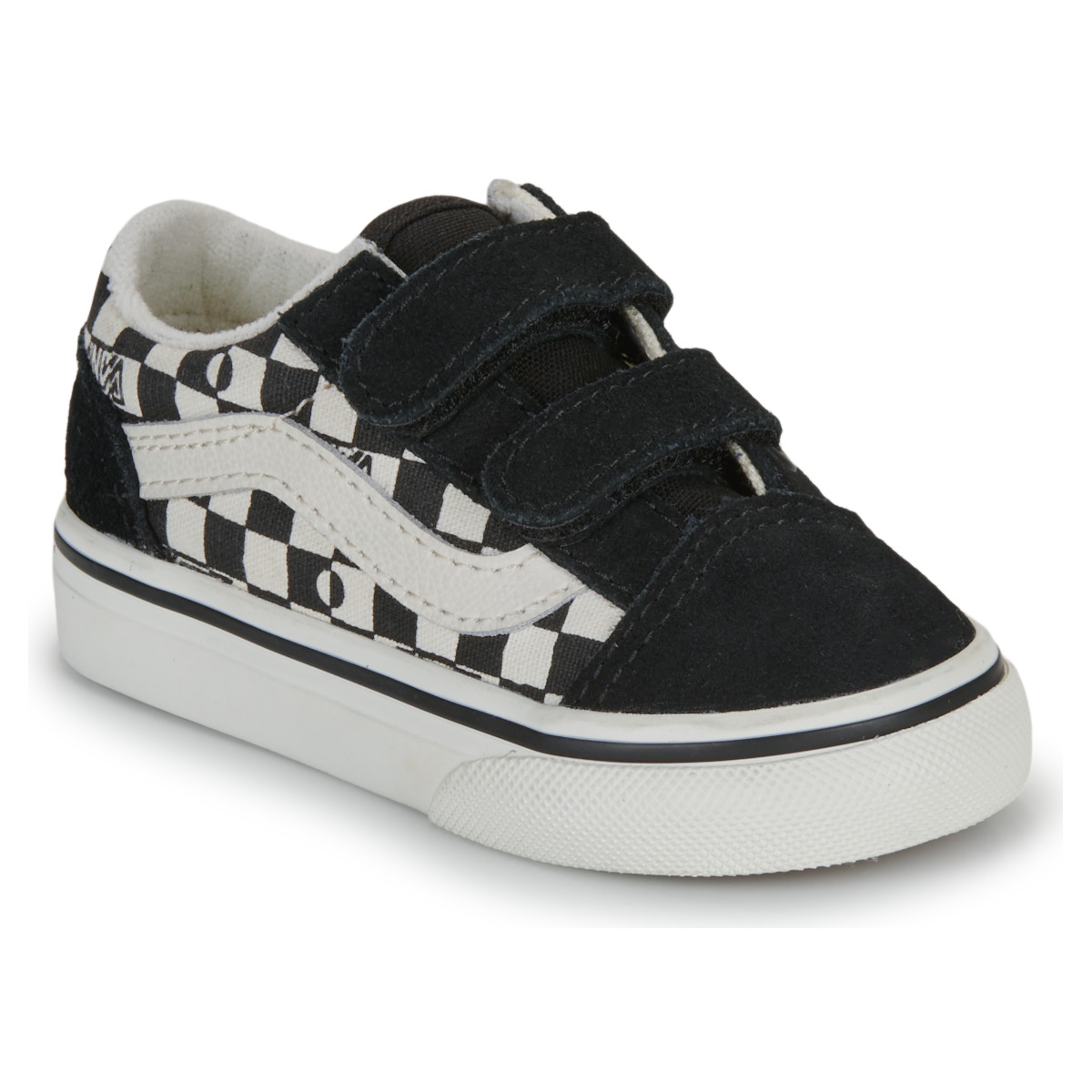 Vans - Old Skool V GEO CHECK BLACK - Black / White
