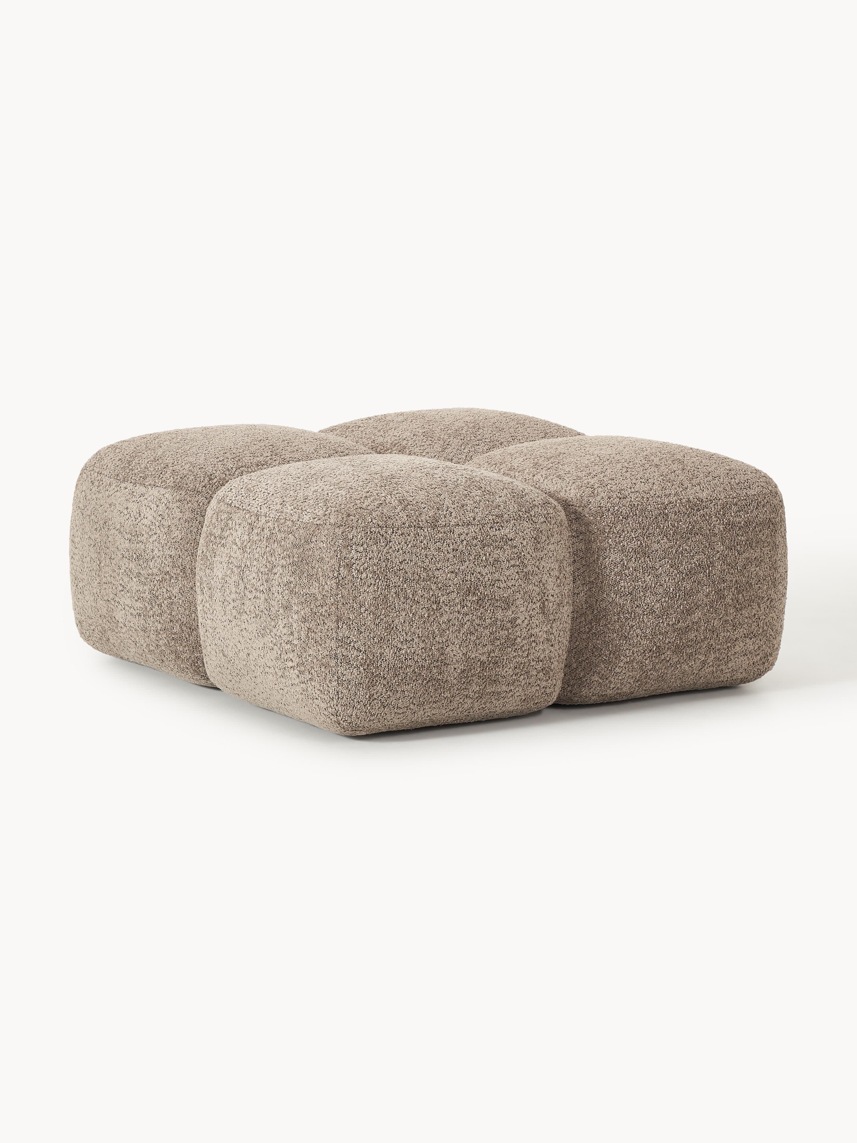 Sofa-Hocker Tayla aus Teddy-Bouclé