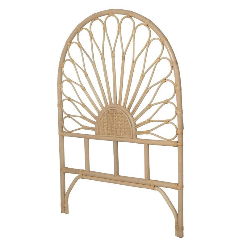 - Tête de lit simple en rotin rosace