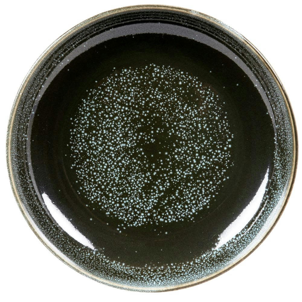 TADAKI - Assiette plate en grès vert et beige