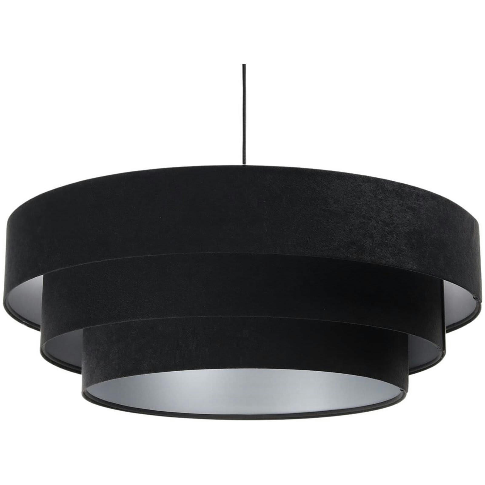 TRINITI - Suspension Tissu Noir 60x60x25 cm