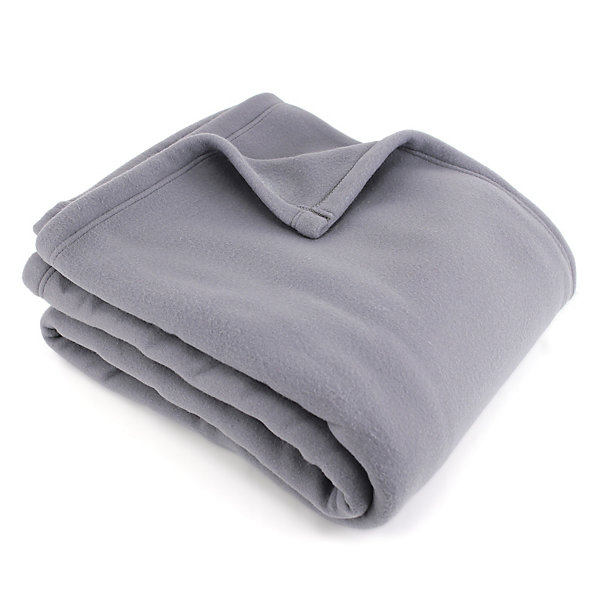 Couverture polaire 220x240 cm 100% Polyester 350g/m2 TEDDY Gris Acier