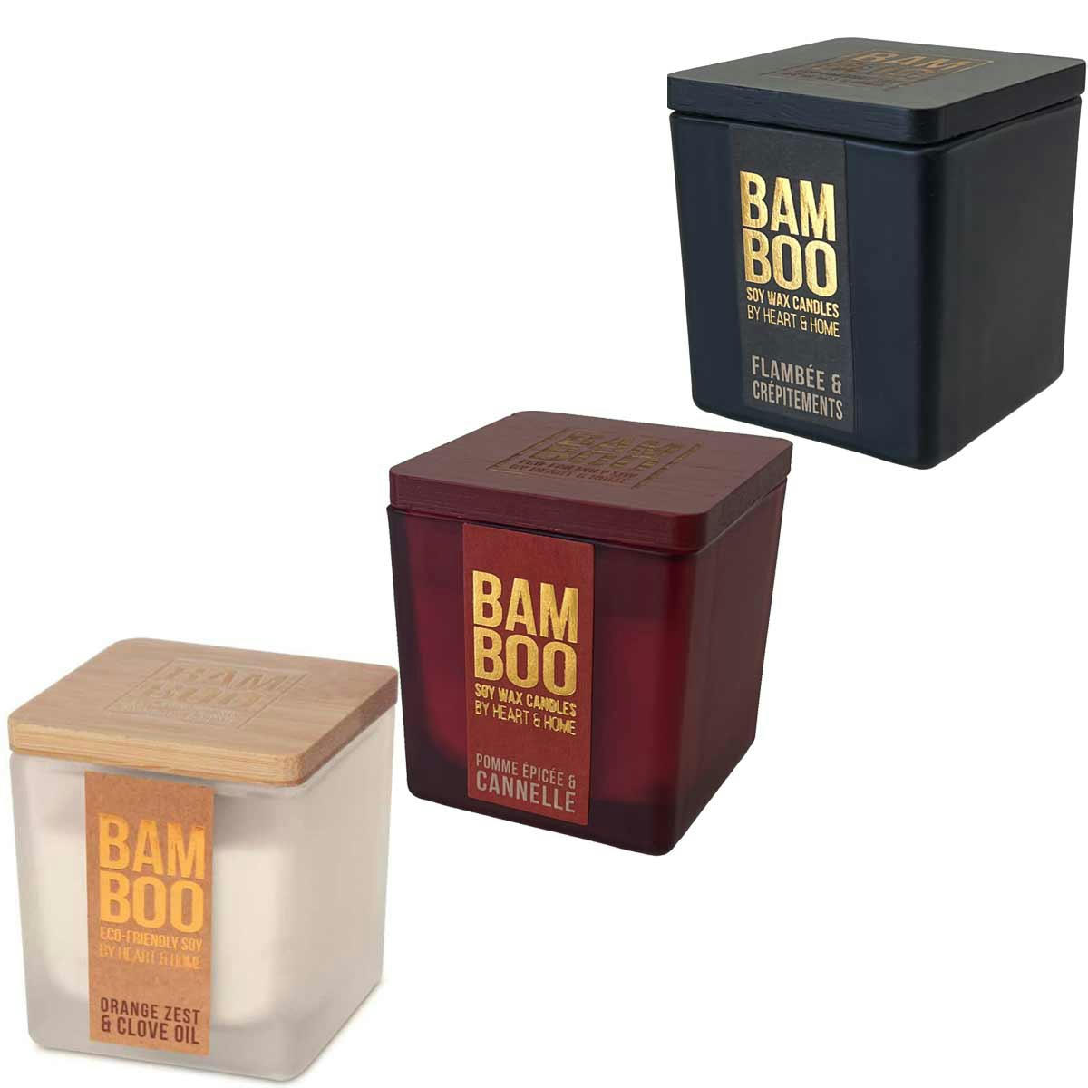 - Coffret cadeau de 3 bougies éco responsable  Heart and Home