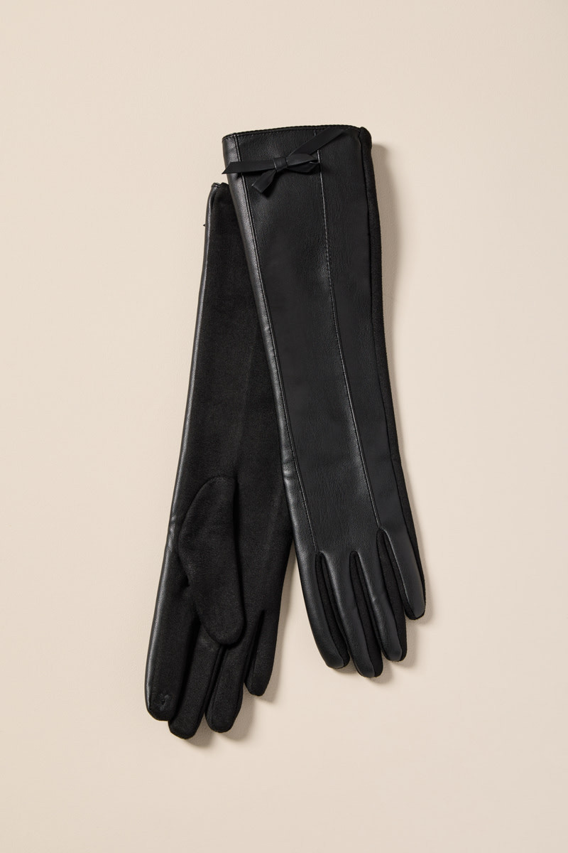 Lolla Faux Leather Elbow Gloves