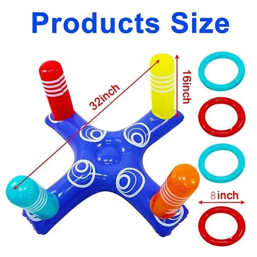 NNEOBA Inflatable Ring Toss Game Floating Pool Toys Set