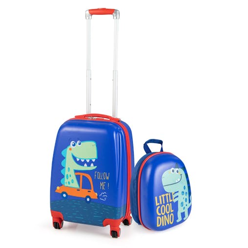 NNECW Hardside Rolling Suitcase with Spinner Wheels & Retractable Handle-Blue