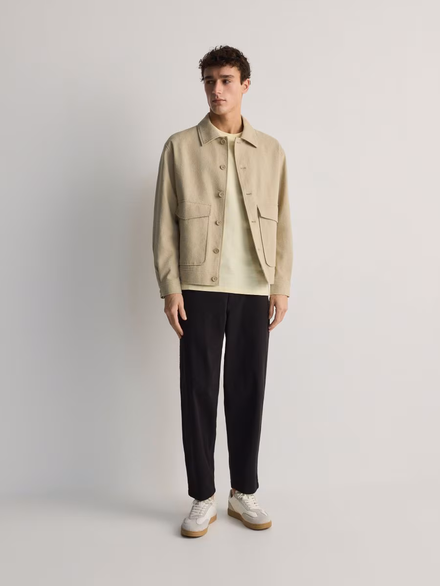 Cotton Rich Carrot Trousers