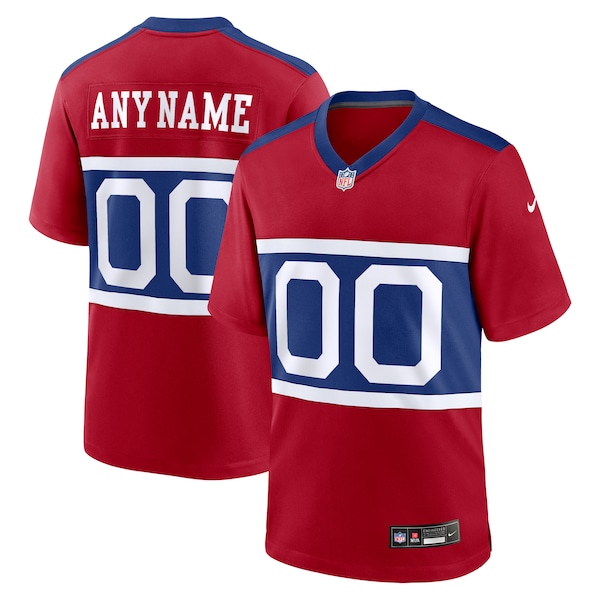 New York Giants Nike Alternate Game Custom Jersey - Century Red