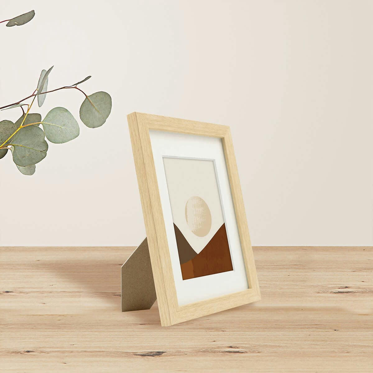 WILD - Cadre photo beige brut 13x18 cm avec passe-partout résine recyclée