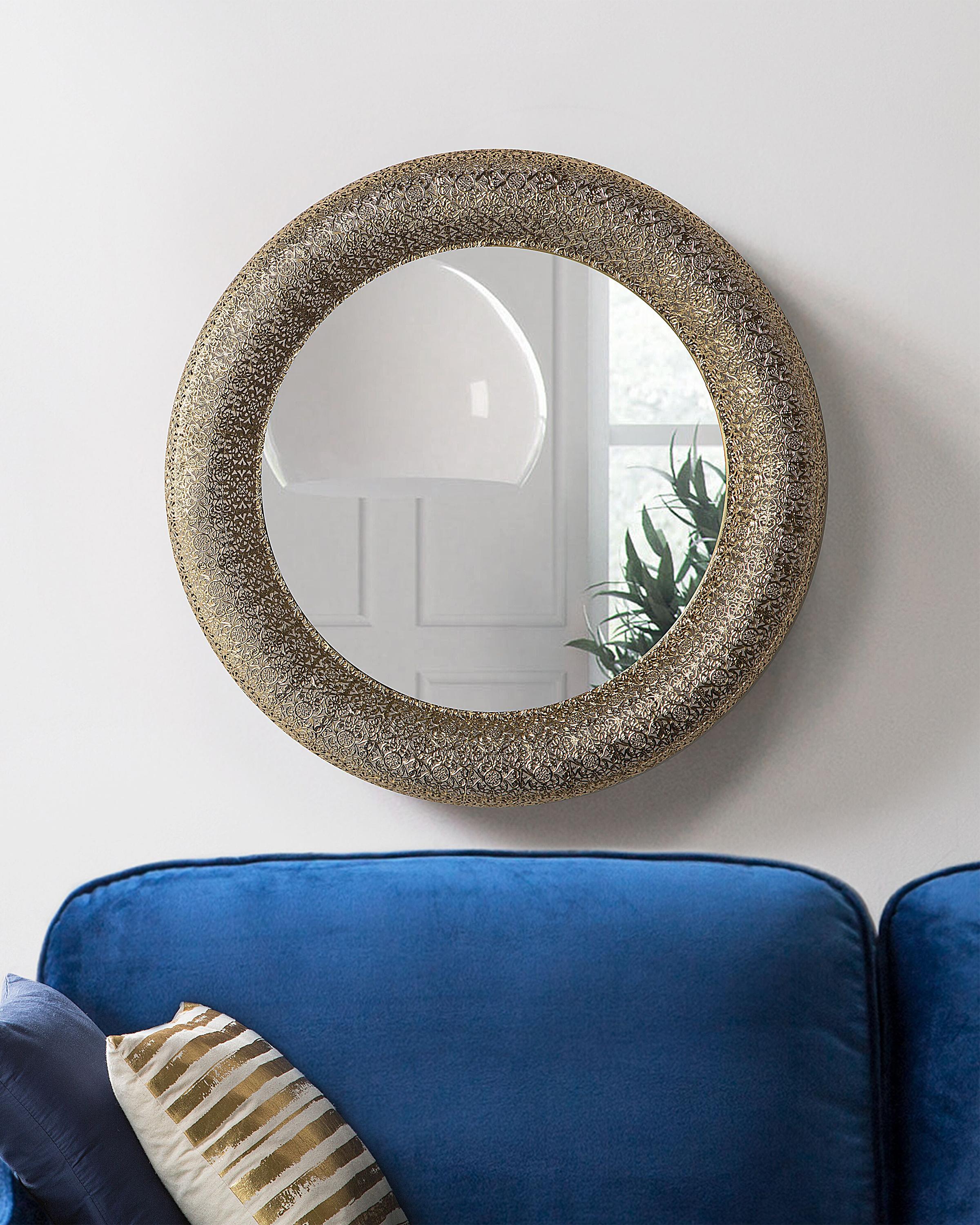 Wall Mirror CHANNAY 80 cm 80 cm Metal Gold