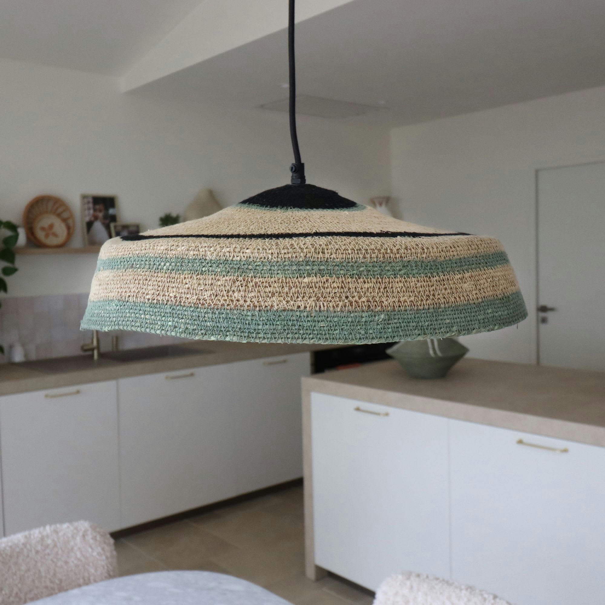 TRINIDAD - Suspension en jonc de mer naturel et vert