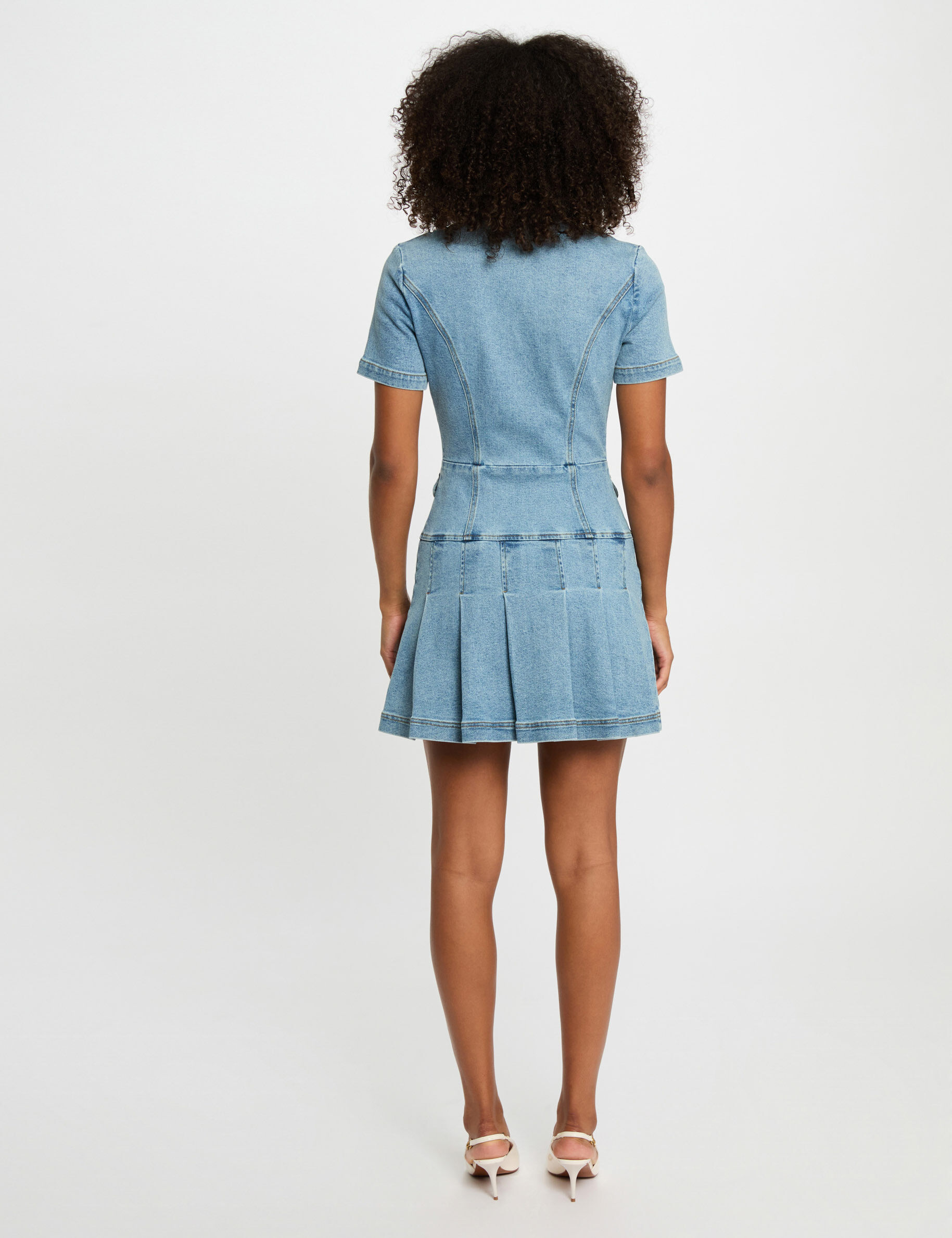 A-Line Mini Denim Dress Denim Stone Women