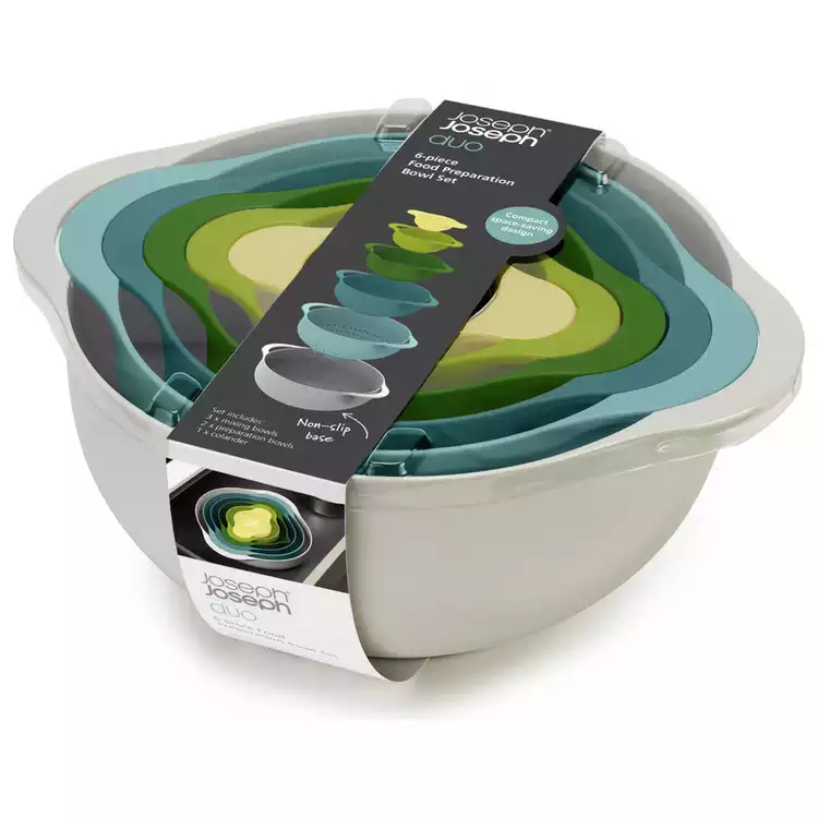 Joseph Joseph Duo Set of 6 Plastic Mixing Bowls