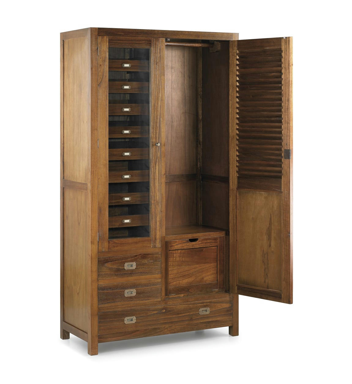 STAR - Armoire en bois de mindi marron 3 tiroirs H200