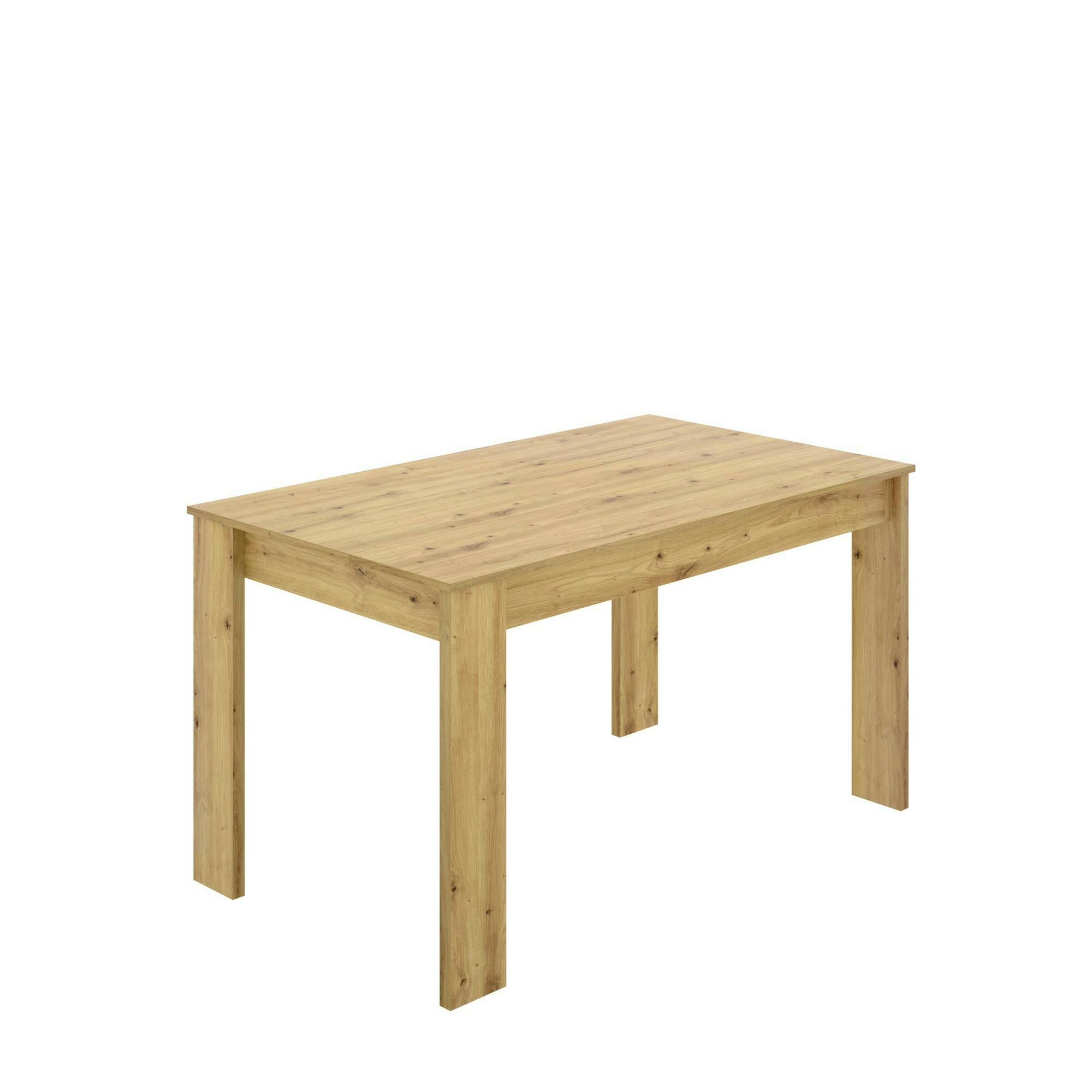 DBAGATT - Table fixe effet bois chêne noueux 139x81