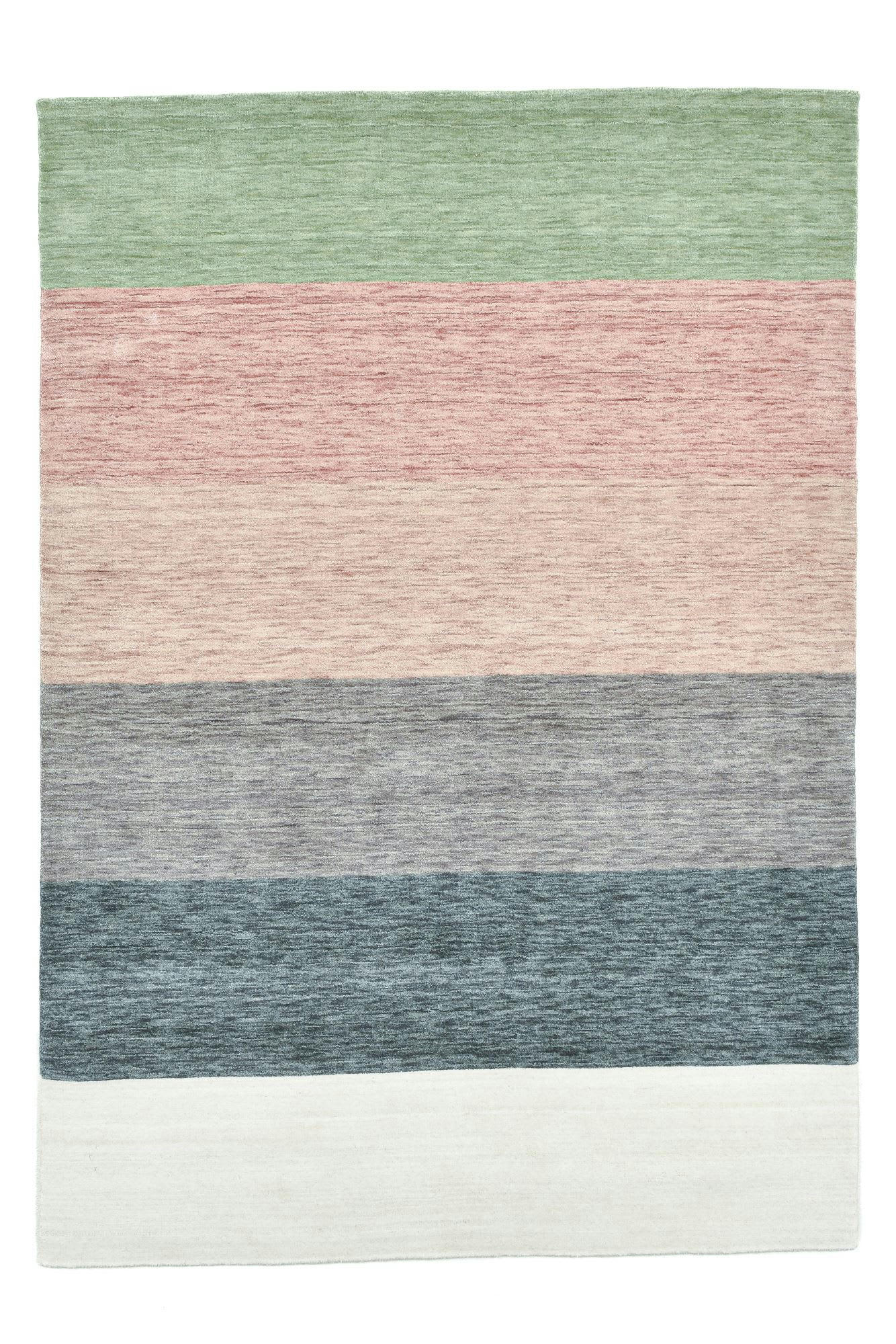 HOLI - Tapis salon tissé main en laine multi pastel 70x140 cm