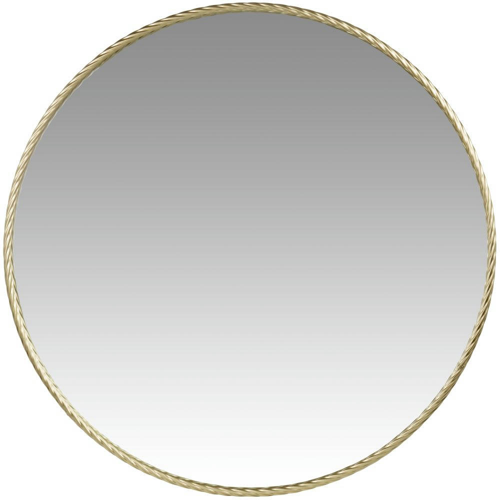 WARI - Miroir rond en métal doré D70