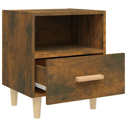 NNEVL Bedside Cabinets 2 pcs Smoked Oak 40x35x47 cm