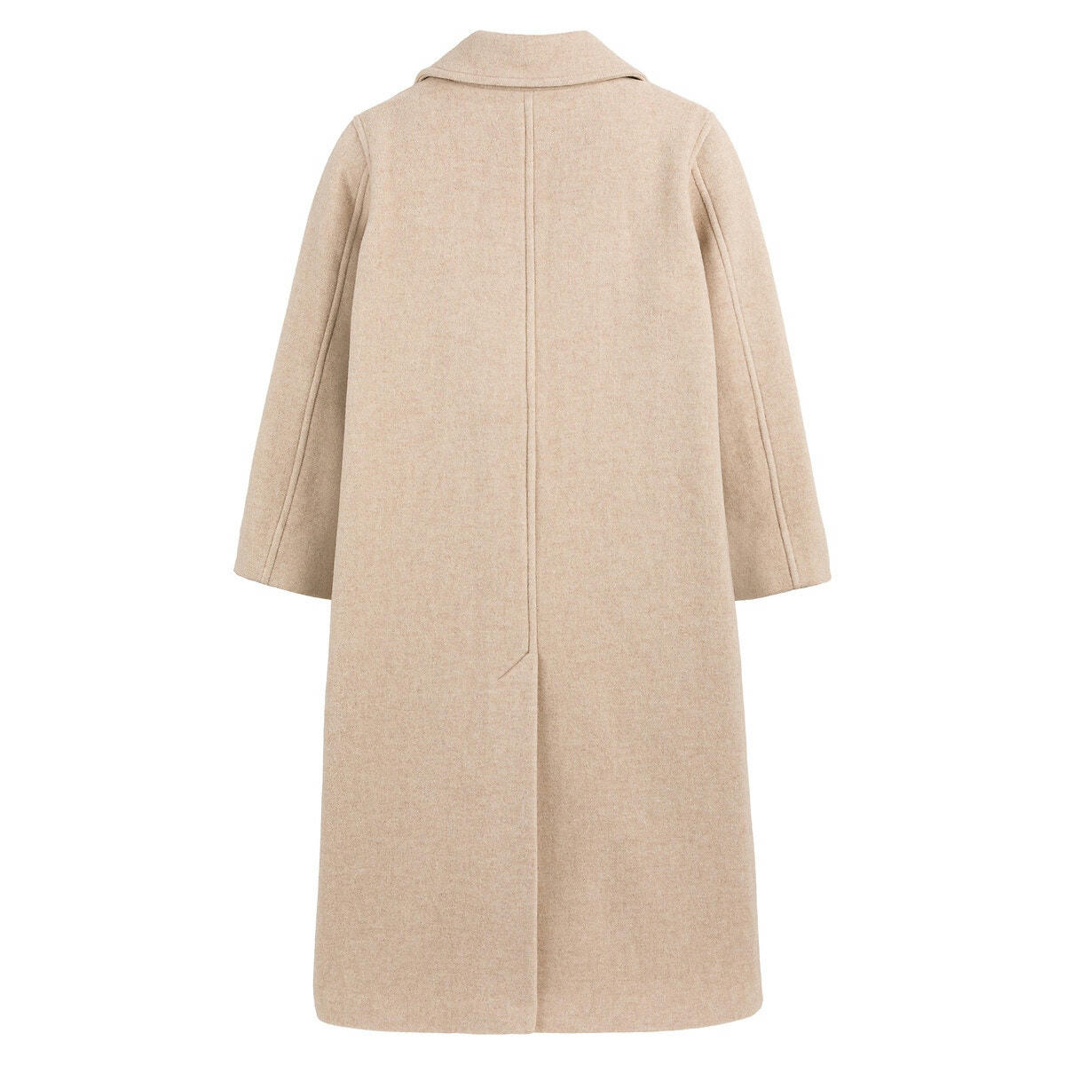 Manteau long en laine mélangée
