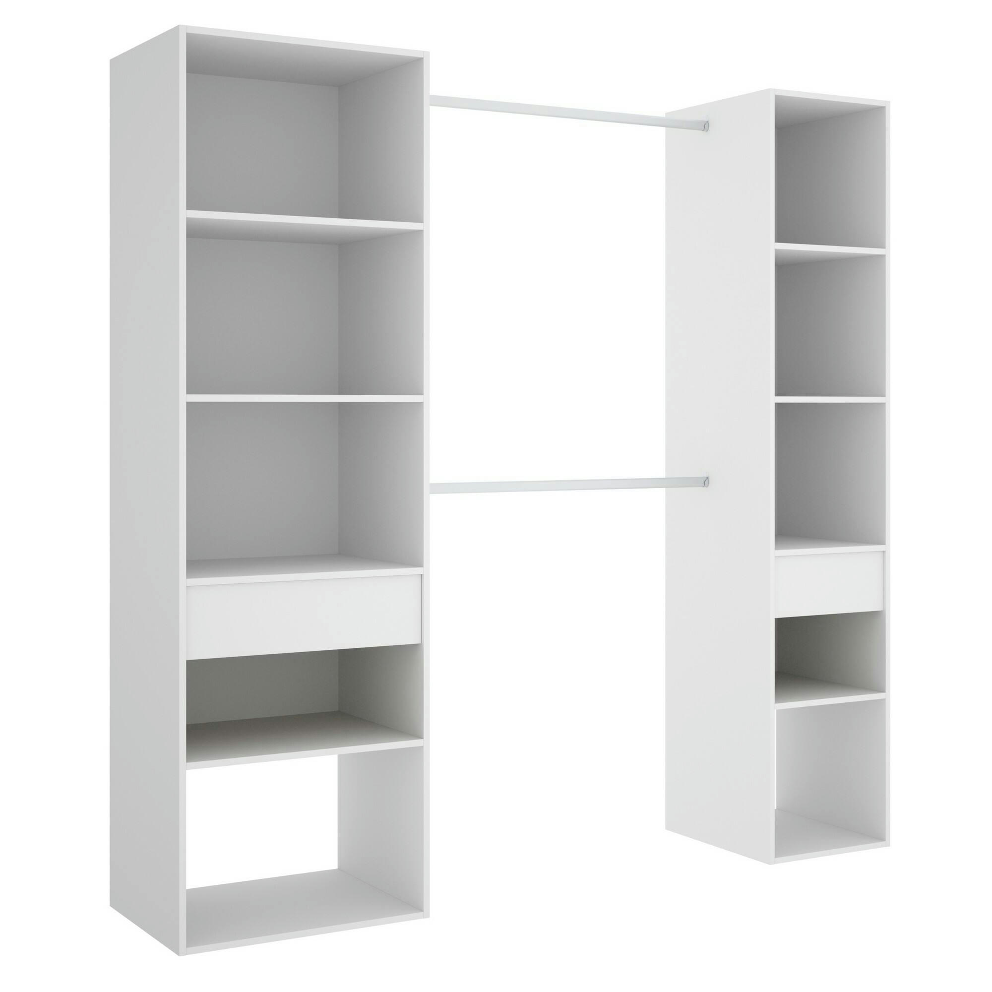 DCROC - Garde-robe effet bois blanc