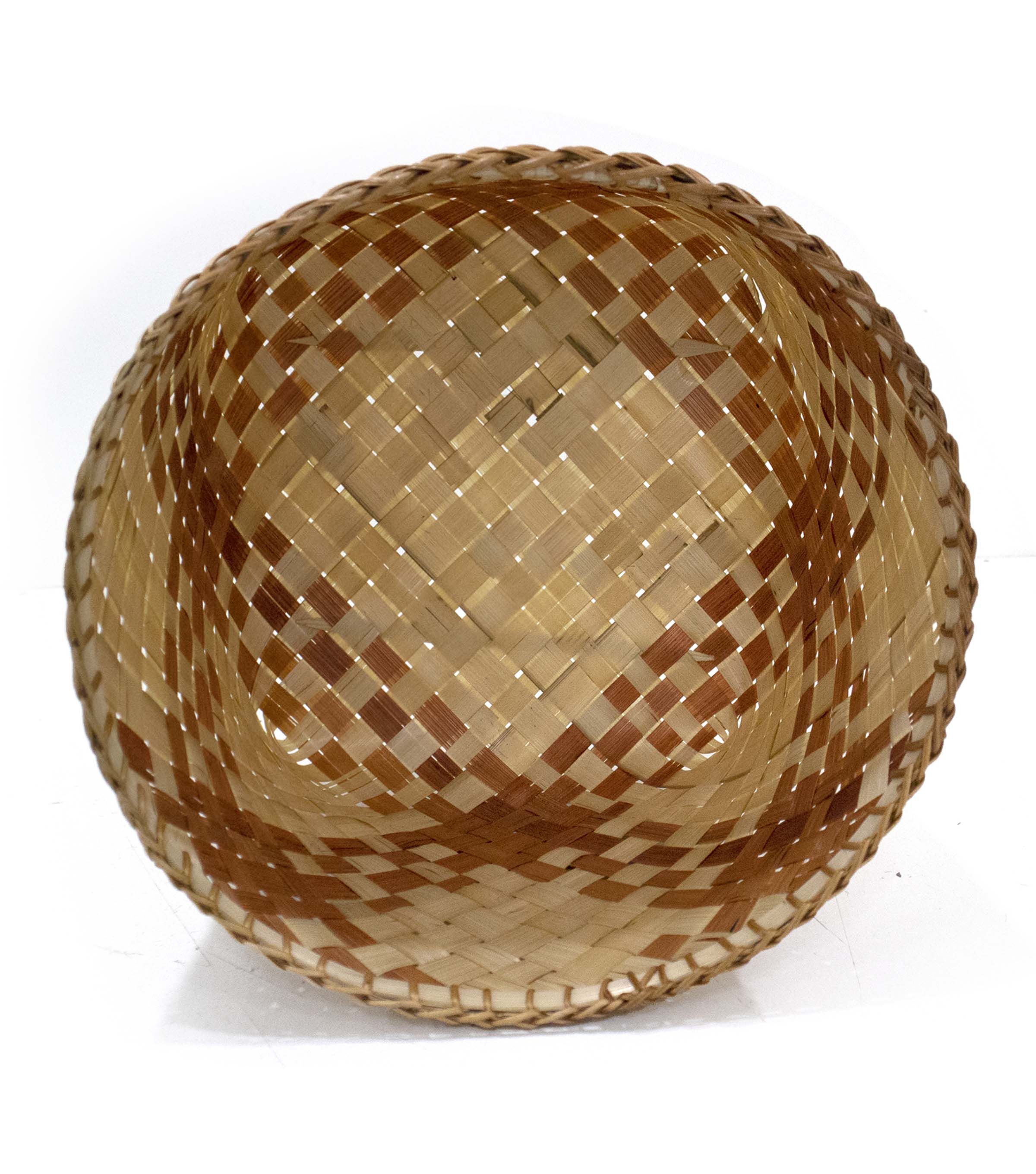 12 Checkered Bamboo Woven Basket by Place & Time