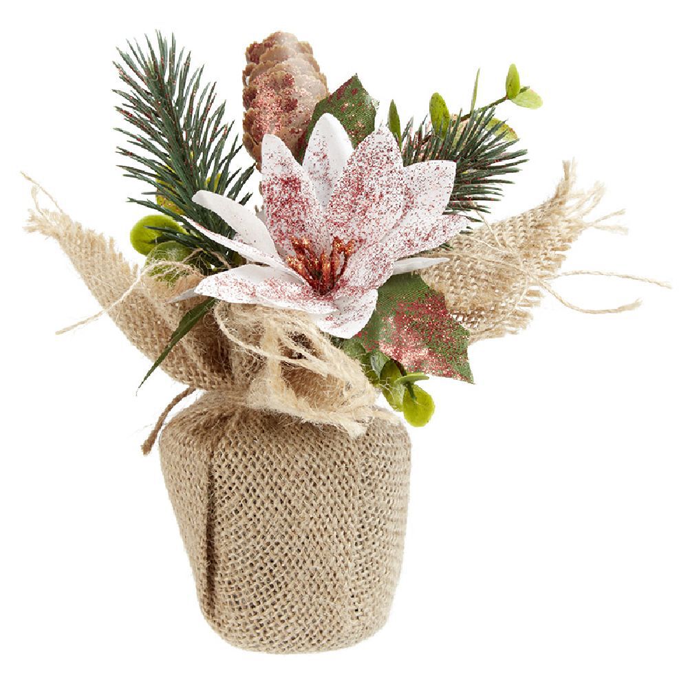 Fleur artificielle de No&euml;l poinsettia (2 modèles)