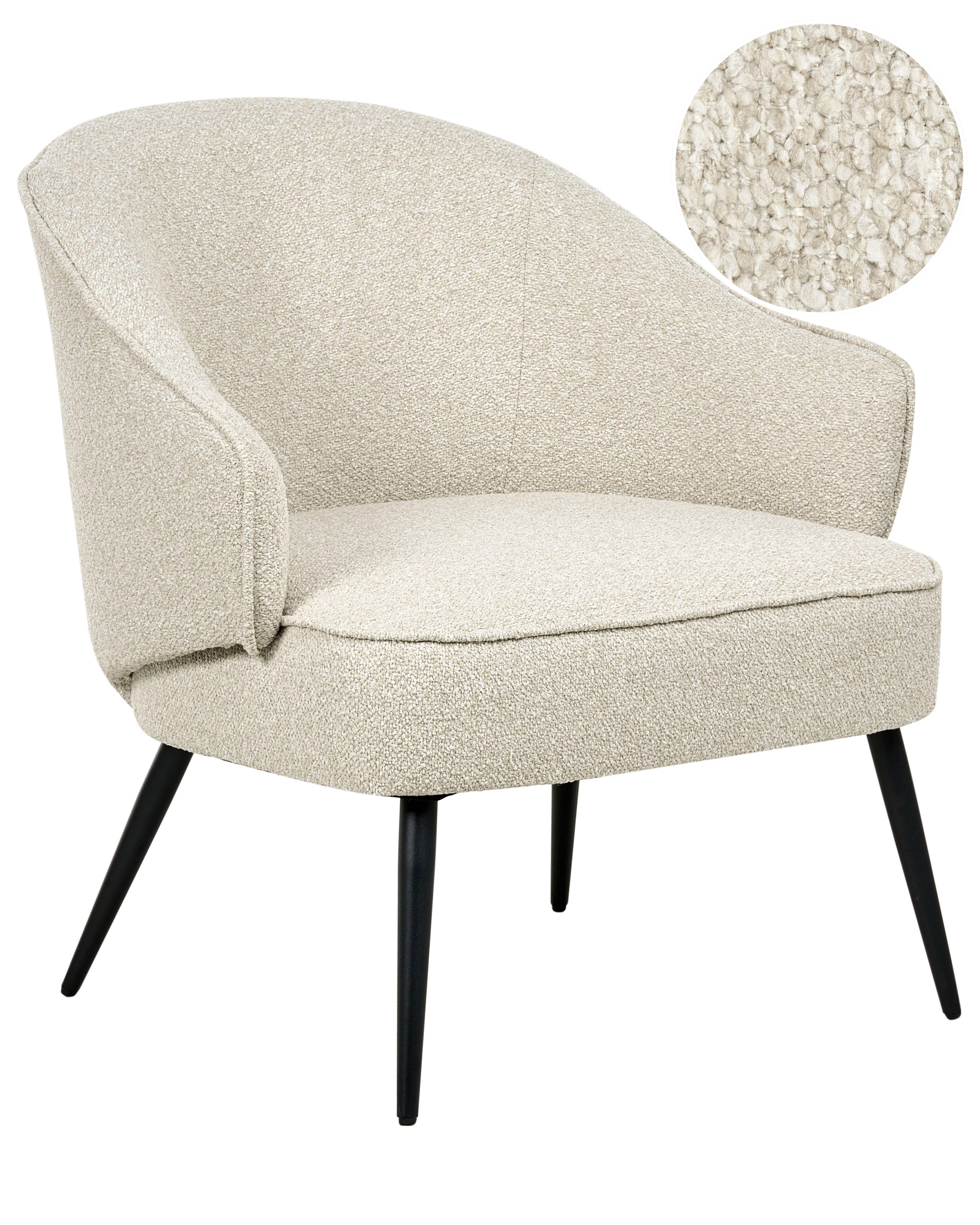 Armchair KAYLA Boucle Light Beige