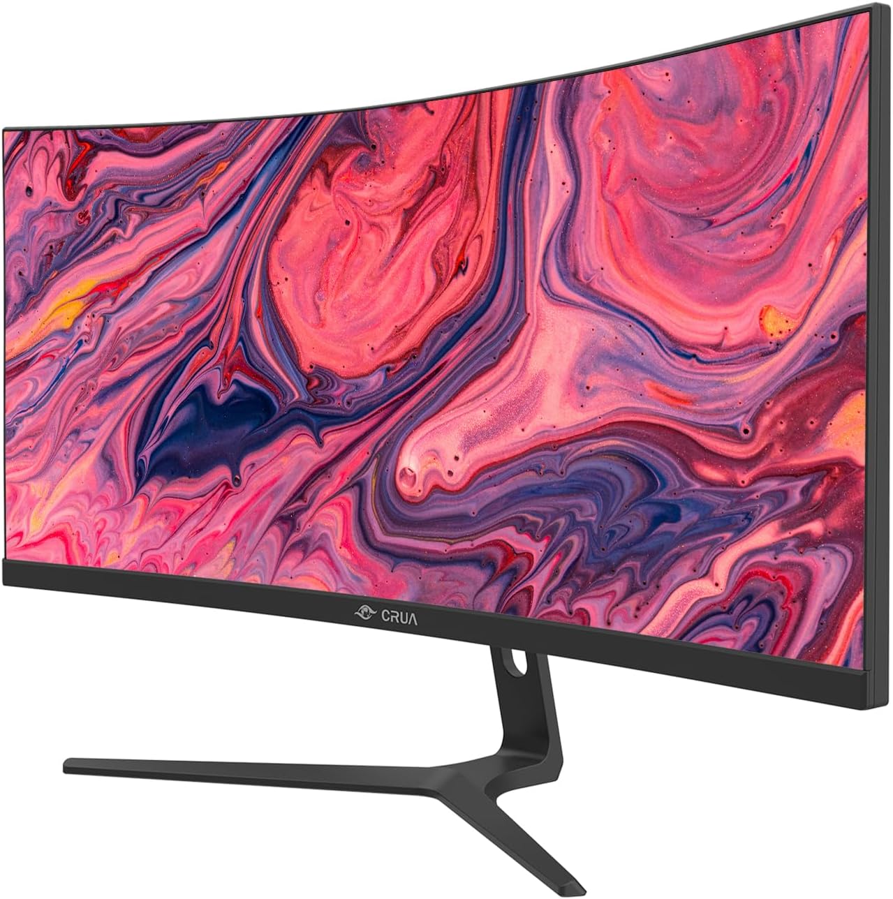 CRUA 30Inch Ultrawide Curved Monitor  21:9 FHD(2560x1080P) VA Computer Monitor  120% sRGB 100HZ 1500R PC Monitors Support FreeSync  Wall-Mounted  with HDMI/DP Display Port-Black