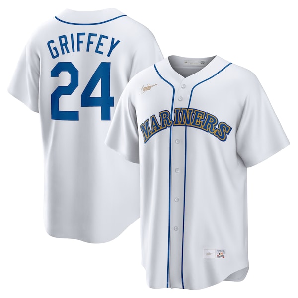 Ken Griffey Jr. Seattle Mariners Nike Home Cooperstown Collection Player Jersey - White