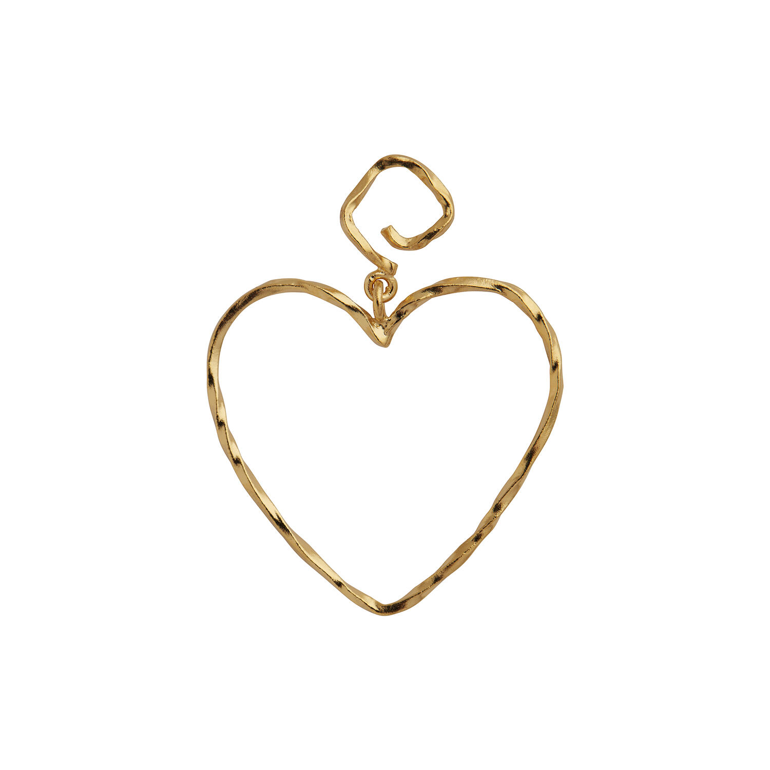 Funky Heart Earring Single, gold