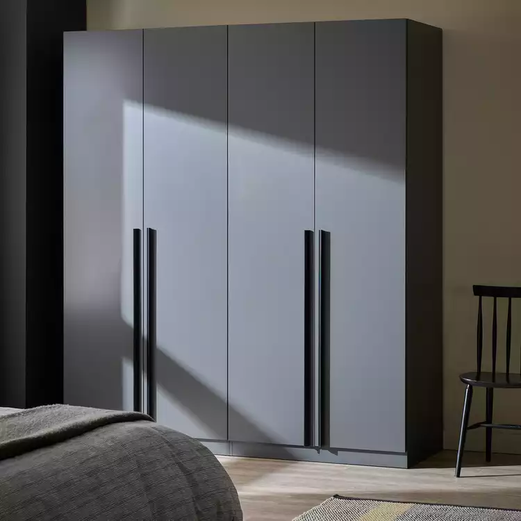 Habitat Munich 4 Door 3 Drawer Wardrobe - Anthracite