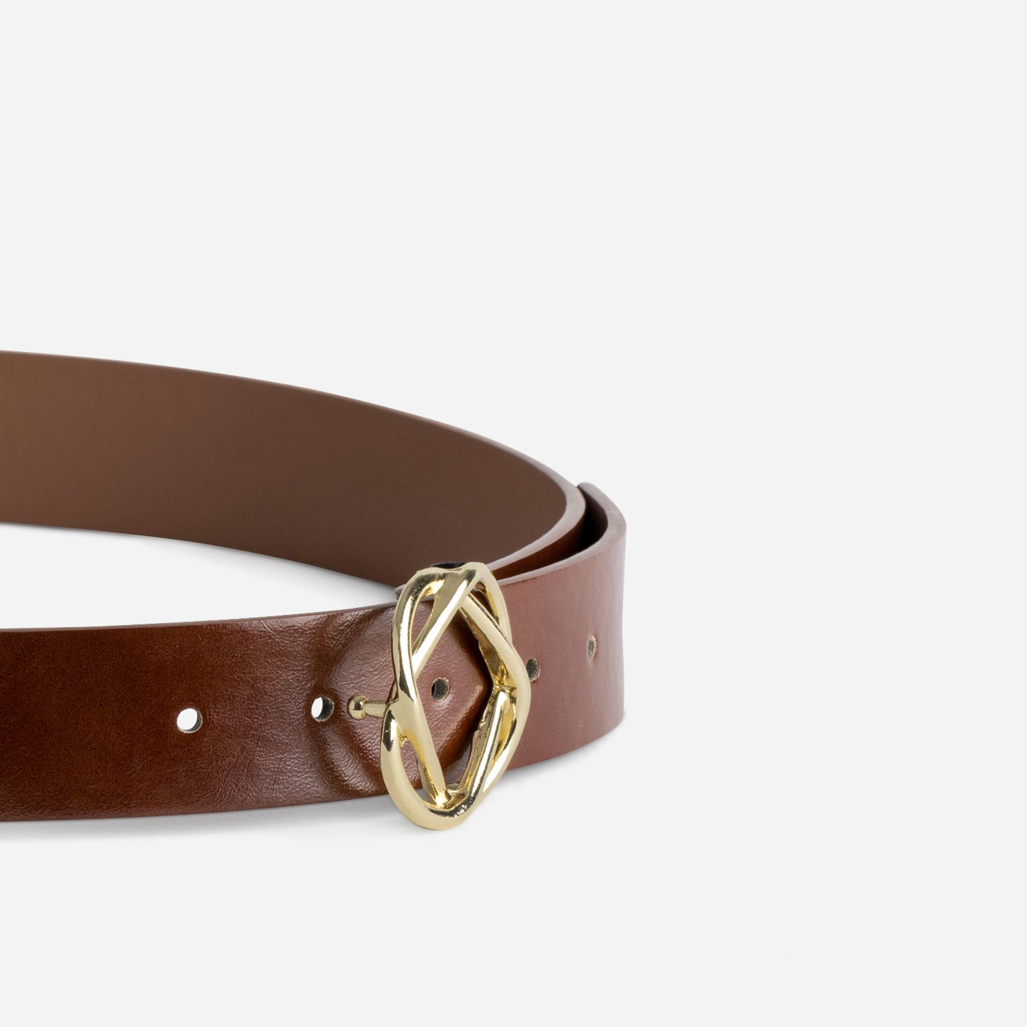 Ceinture cognac boucle fantaisie