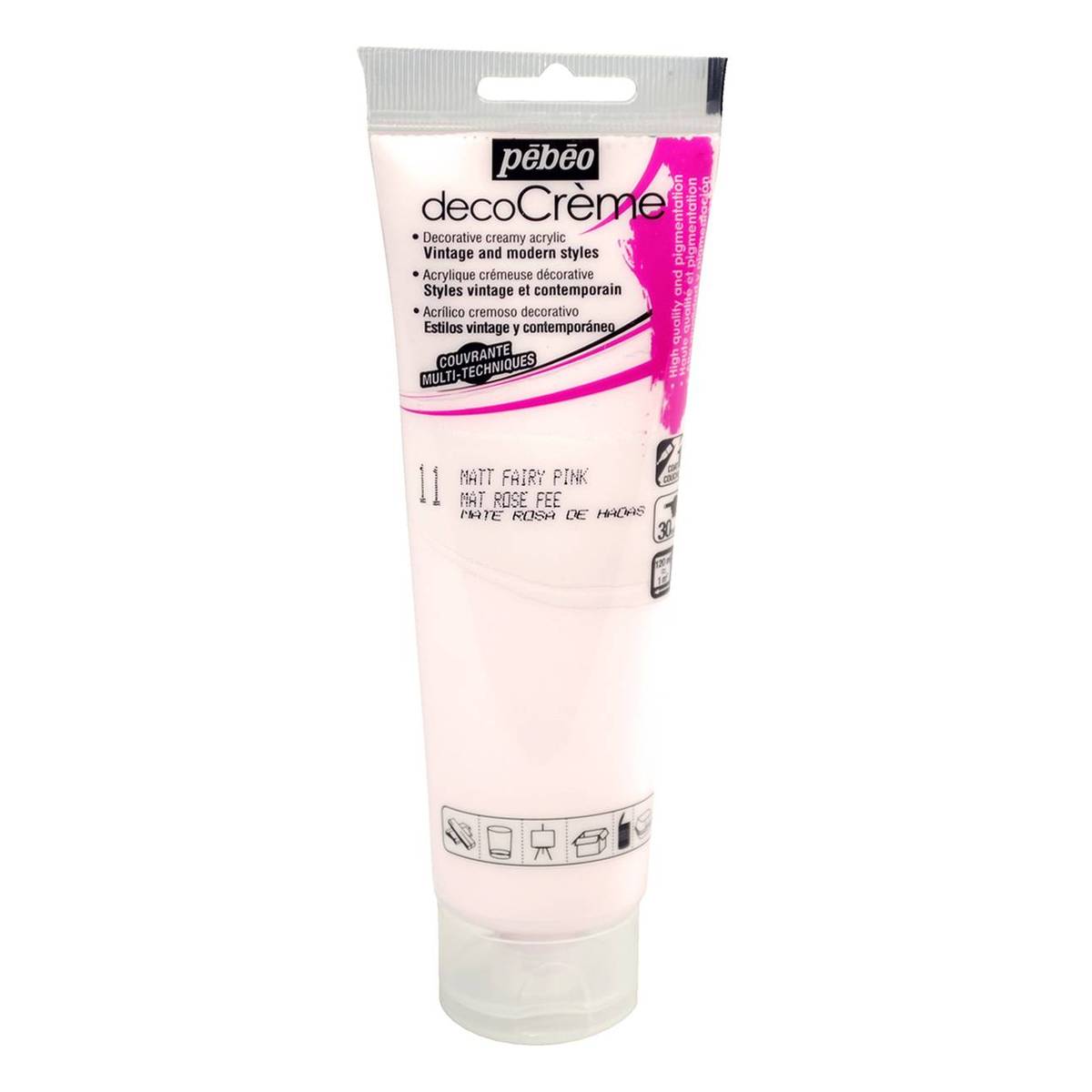 Pebeo Fairy Pink Deco Creme Paint 120ml