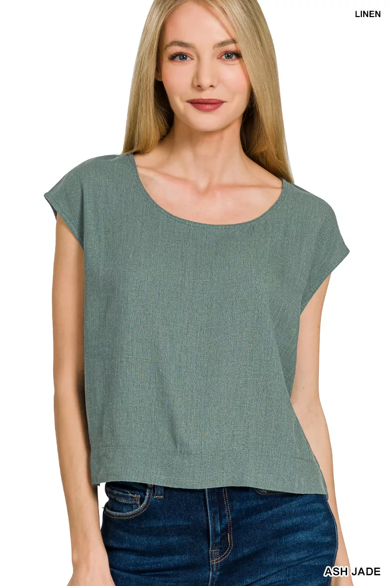 Linen Sleeveless Top