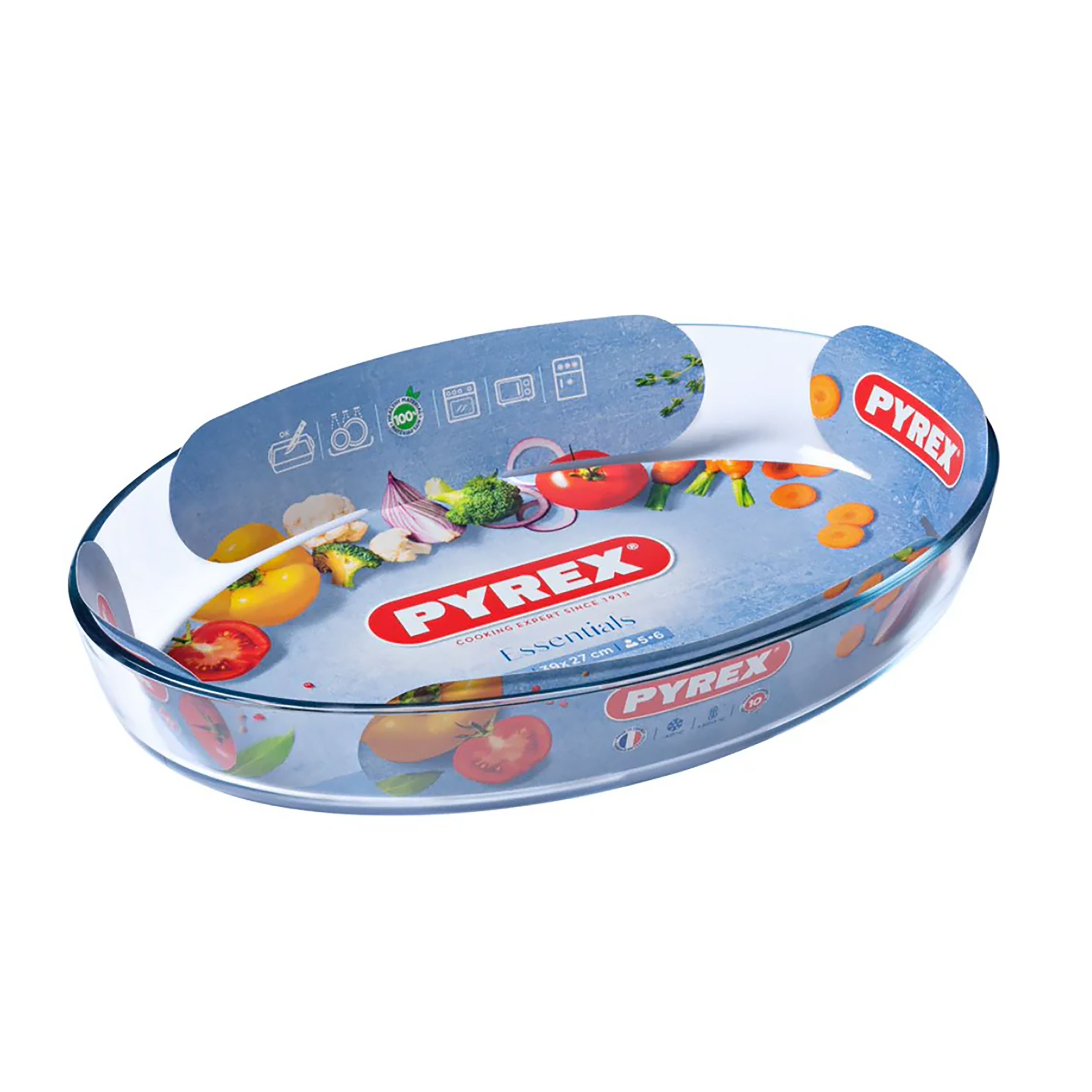 Pyrex 4 Litre Oval Glass Roaster 39 x 27cm