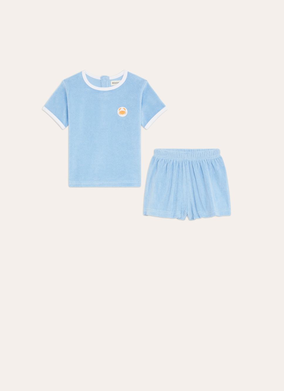 PYJAMA ENFANT EN ÉPONGE CRABE BLEU