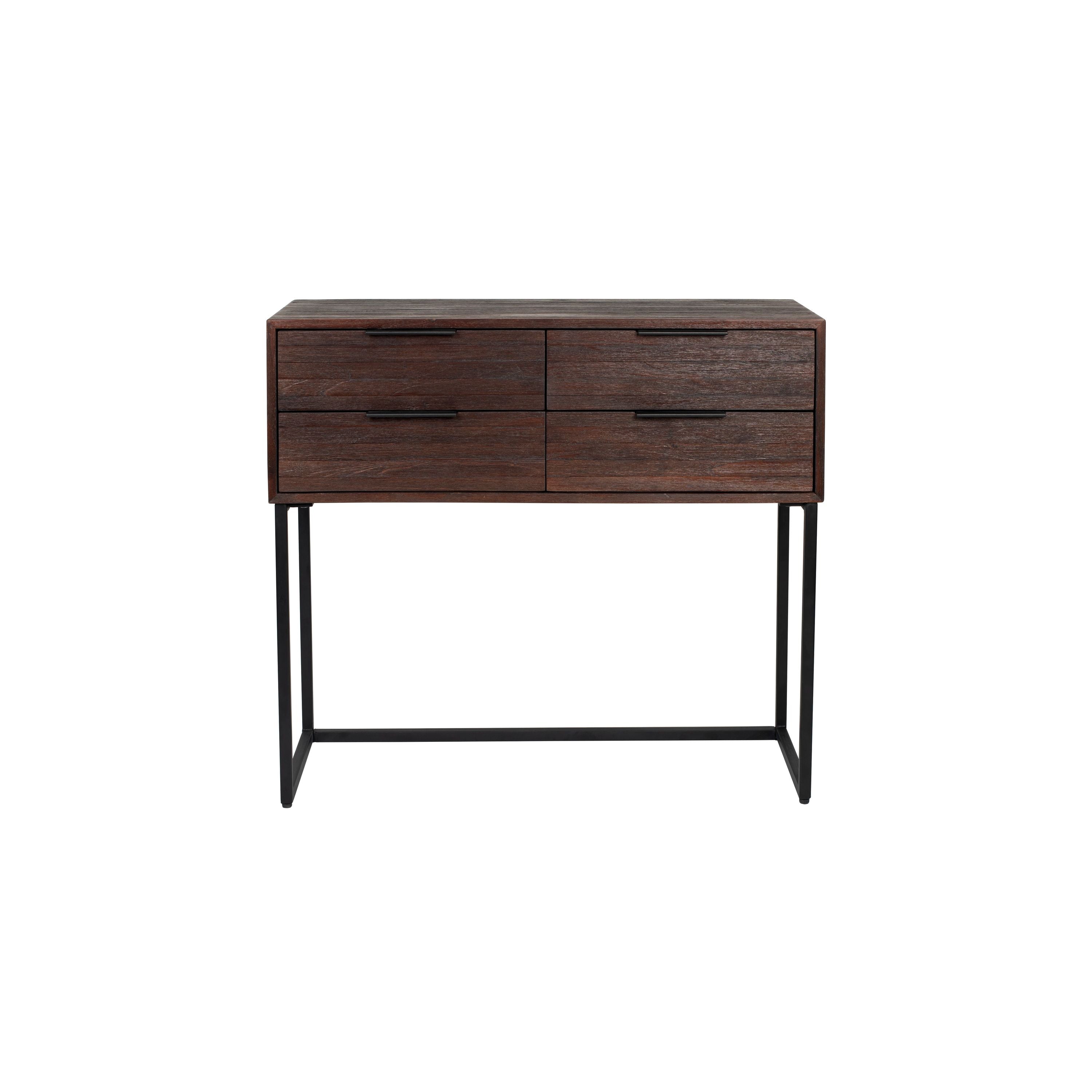 Housecraft Living Webster Ladekast/ Kast Klein 4 lades Teakhout Bruin