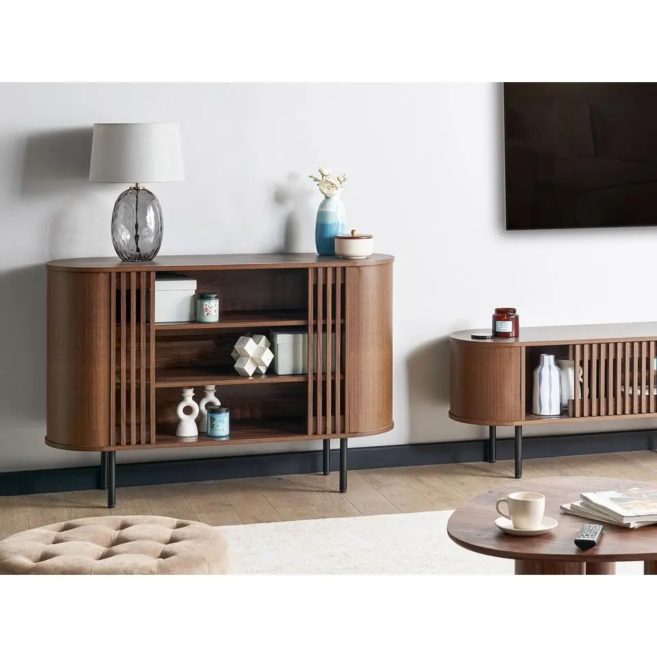 TAROON - Sideboard - Donkerbruin - Vezelplaat