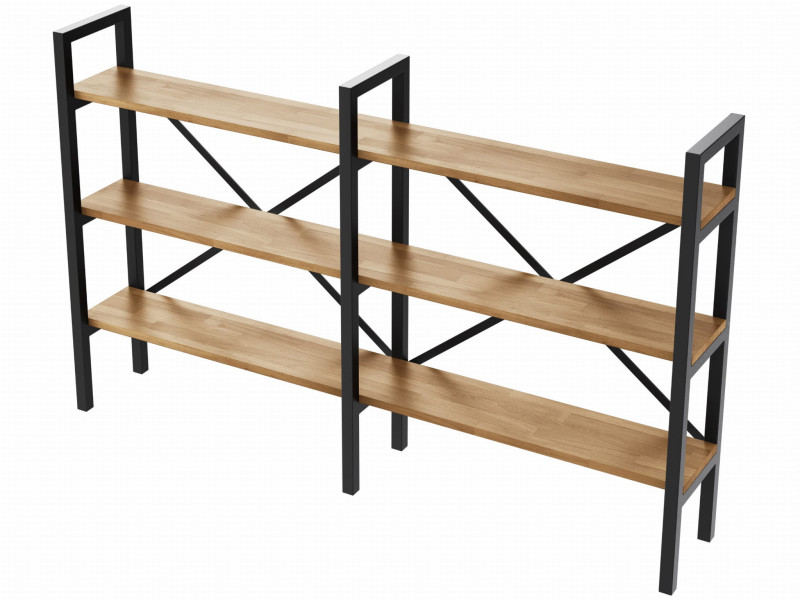 Regał Medium Industrial Loft na książki D3 R 100x160x30 cm