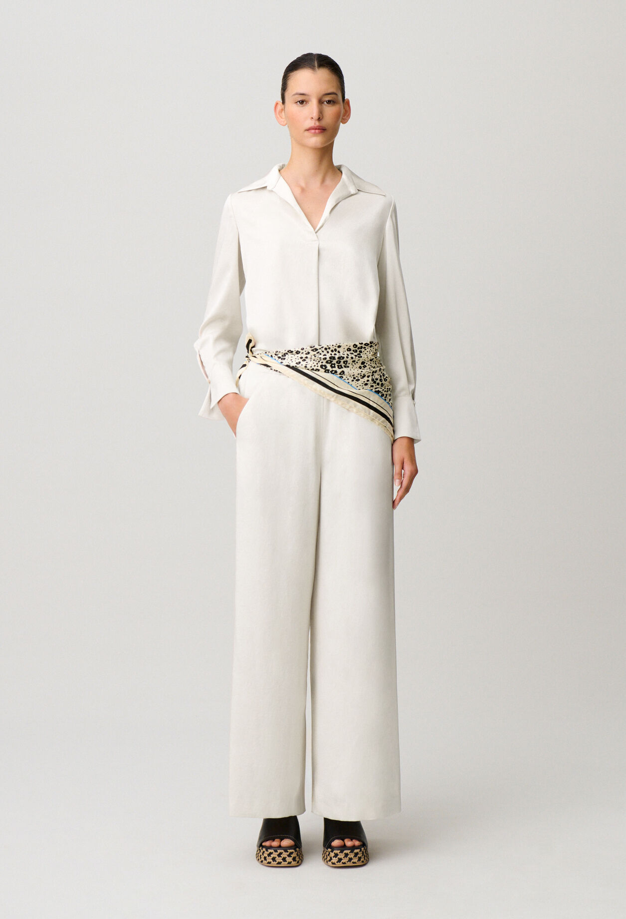 Blouse fluide col
