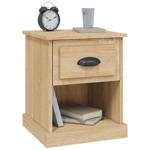 NNEVL Bedside Cabinets 2 pcs Sonoma Oak 39x39x47.5 cm Engineered Wood