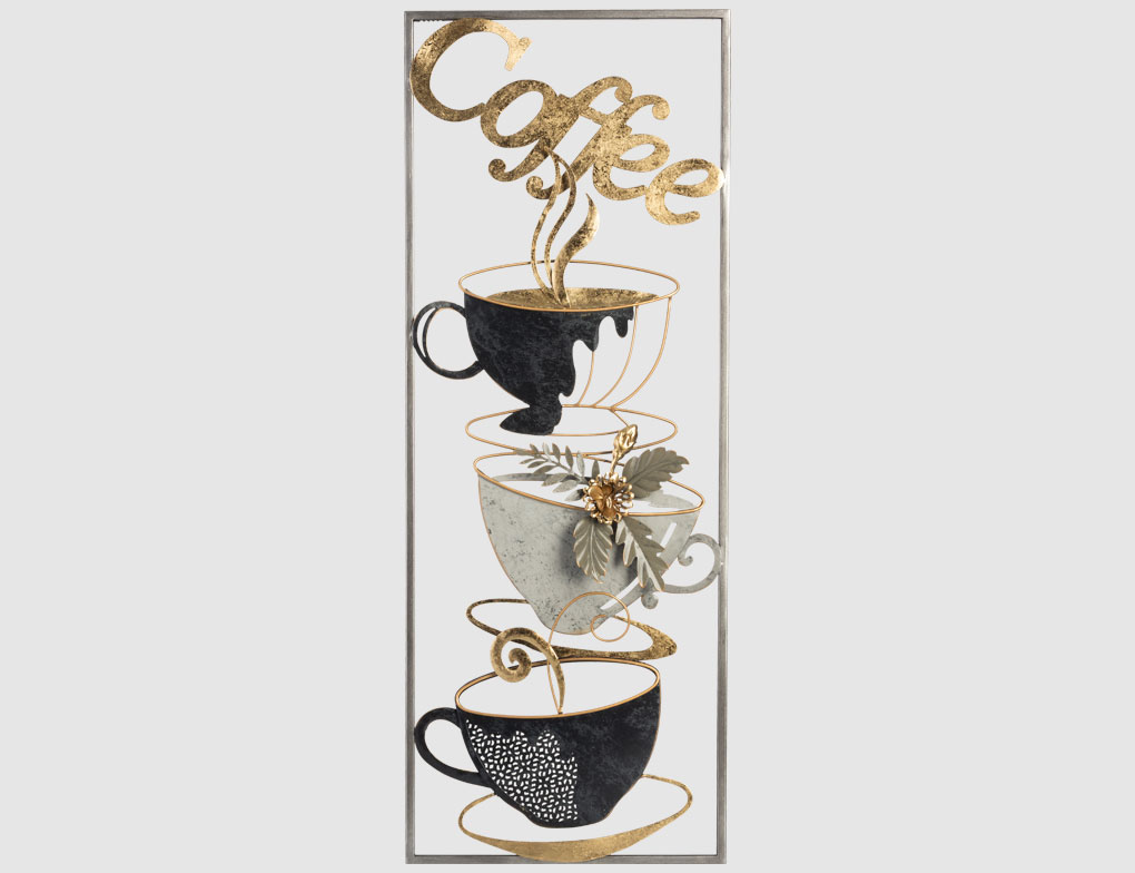 Metallbild Coffee 29x74cm