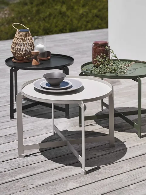 Sidebord BORRE Ø50xH40 olivengrøn
