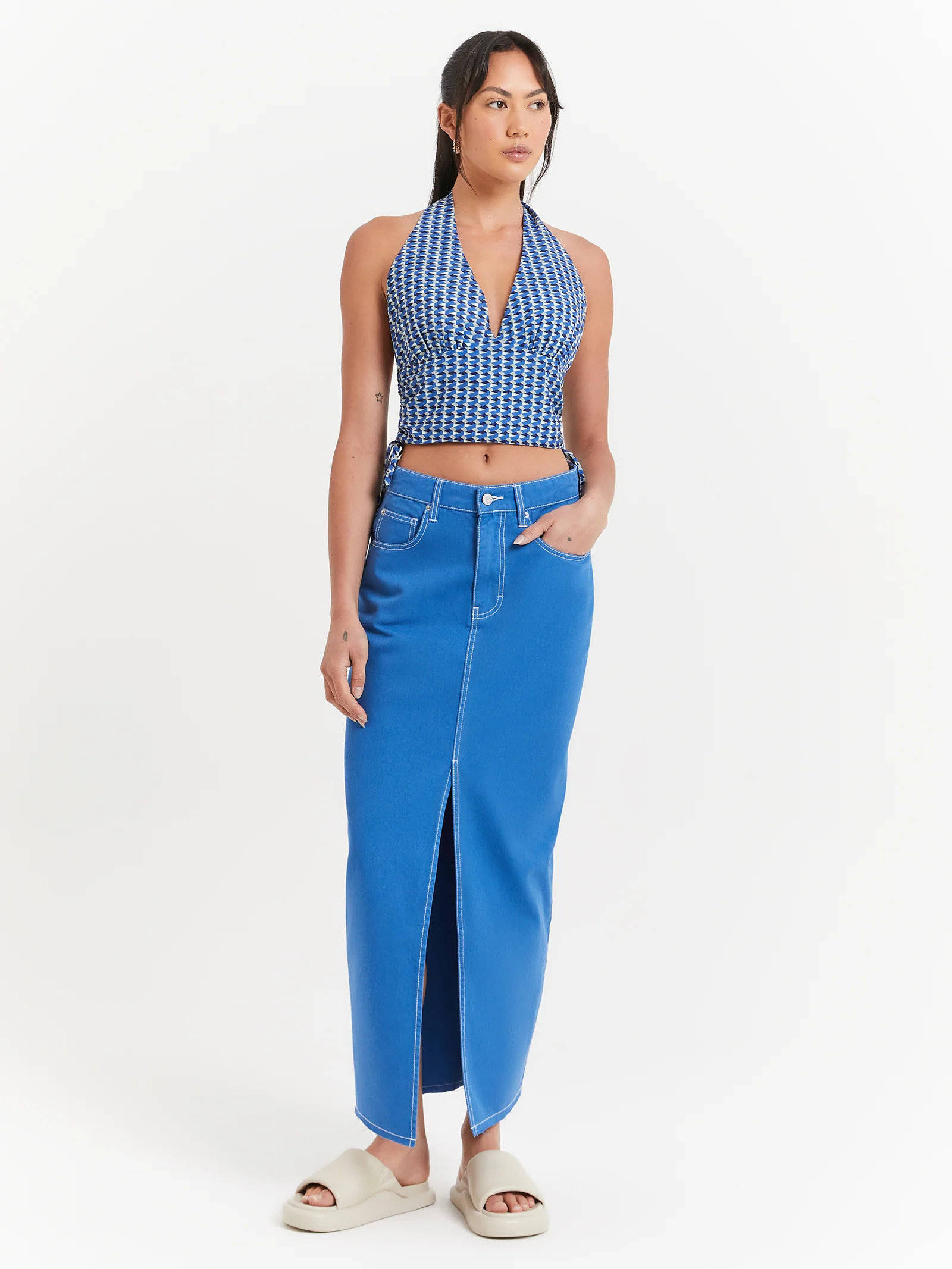 Celine Slit Maxi Skirt