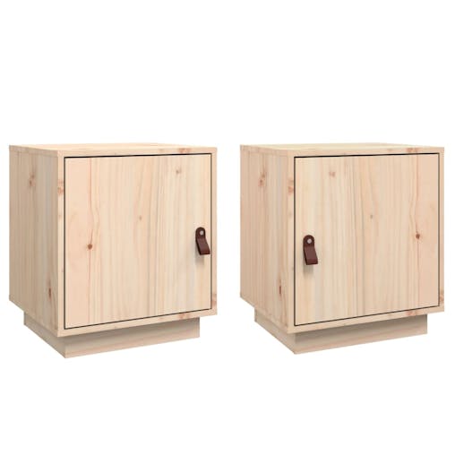 NNEVL Bedside Cabinets 2 pcs 40x34x45 cm Solid Wood Pine