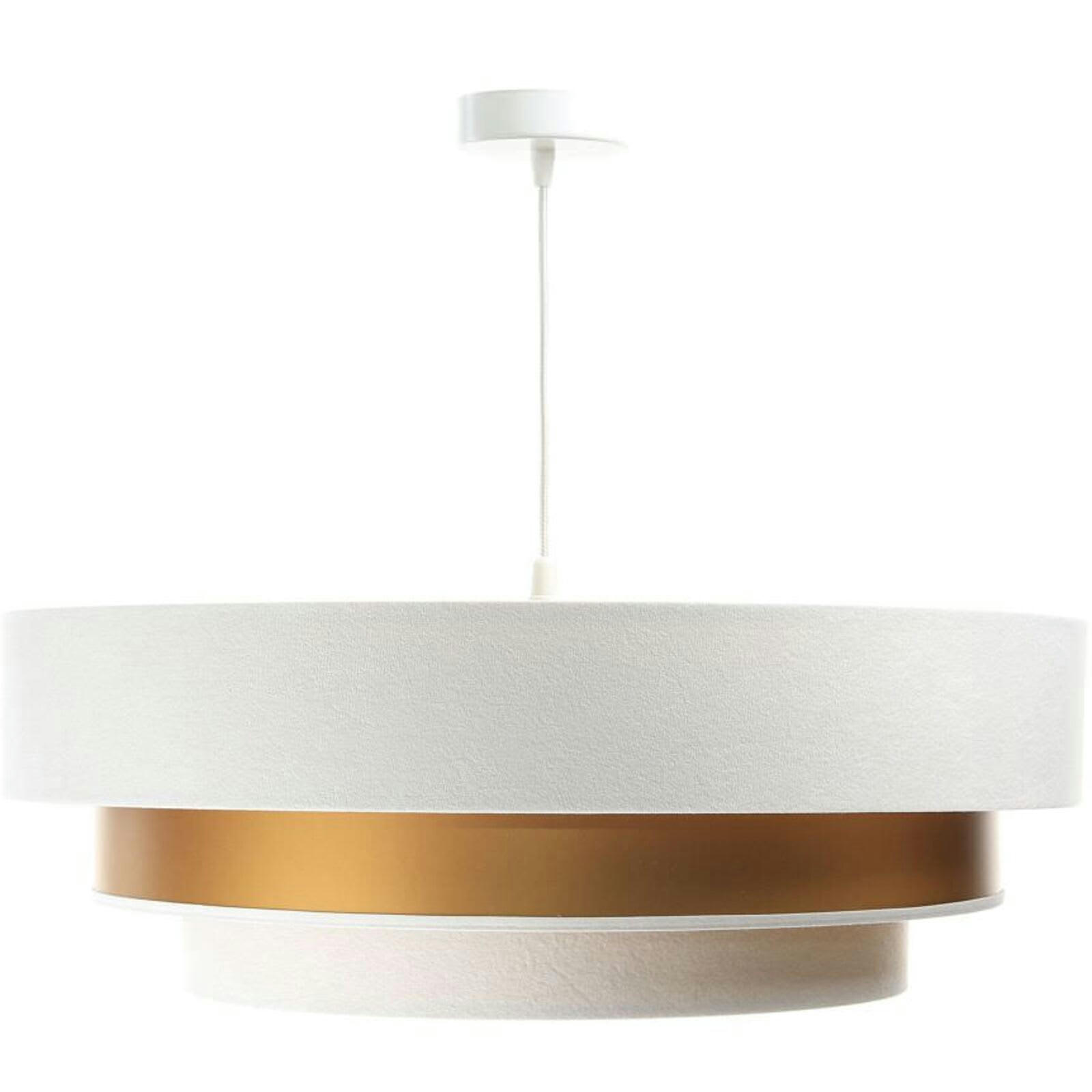 TRINITI - Suspension Tissu Blanc 60x60x25 cm